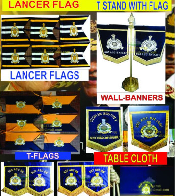 Cotton Embroidery Army Flags, Technics : Hand Made, Machine Made
