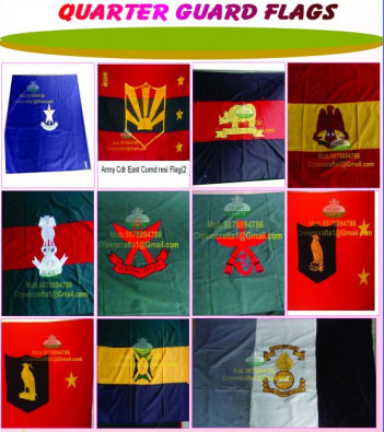 Engineer Regiment Quarter Guard Embroidery Flags, Size : Xl, Xxl, According To Customer