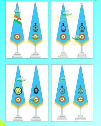 Cotton IAF Conical Flag, for Military Use, Style : Flying, Stable