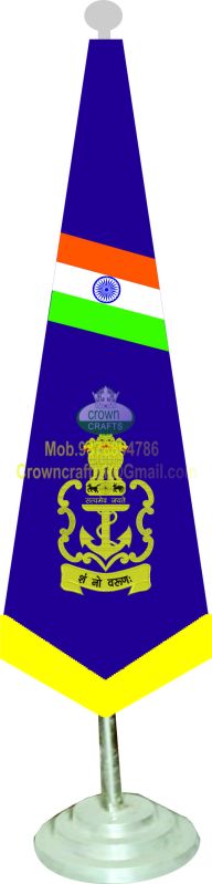 Aa Embroidery Stitching Steel Navy Conical Flags, Certification : Iso Msme