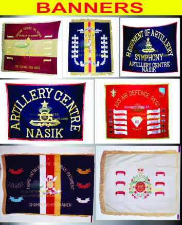 T - FLAG EMBROIDERY BANNER BSF, Technics : HAND MADE, MACHINE MADE