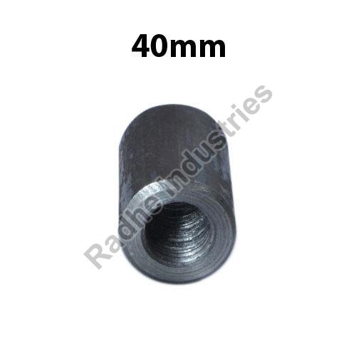 Polished Mild Steel 40mm Parallel Threaded Coupler, Feature : Light Weight, Fine Finished, Crack Resistance