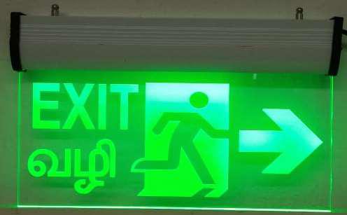 Acrylic p7-iexit-as1-sxx exit signs, Inner Material : LED
