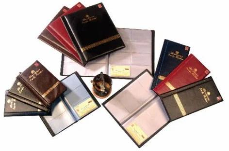 Pagoda Black Rectangular Foam Leather Visiting Card Folder, Size : 10 X 5 Inch, 12 X 7 Inch, Etc.