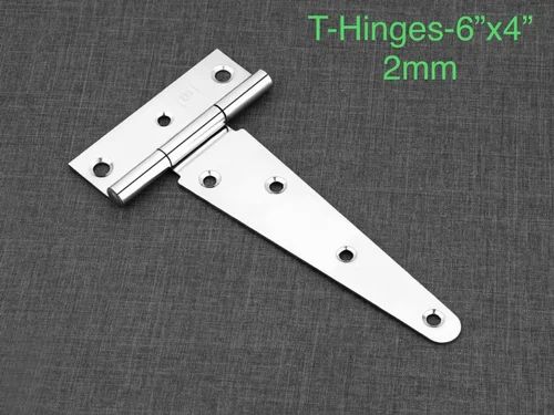 11 Plus Coated T Shape SS Hinges, for Door Fitting, Pattern : Plain