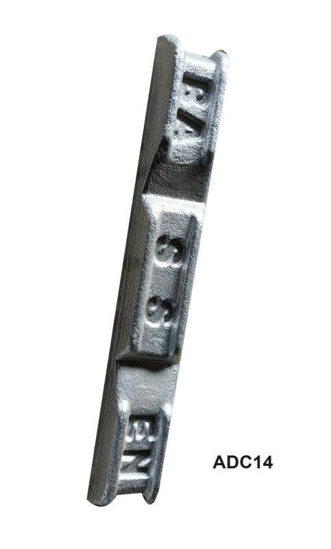 Rectengular Polished ADC14 Aluminium Alloy Ingots, for Industrial, Color : Grey