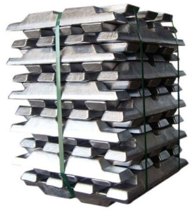 Rectangular Polished LM12 Aluminium Alloy Ingots, for Industrial, Color : Grey
