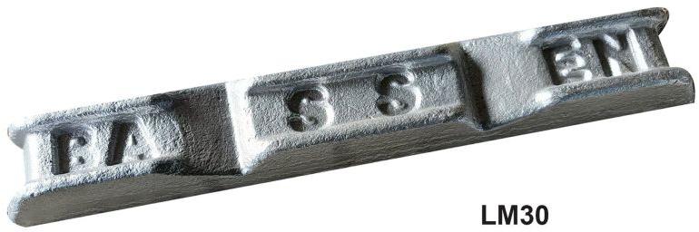 Rectengular Polished LM30 Aluminium Alloy Ingots, for Industrial, Color : Grey