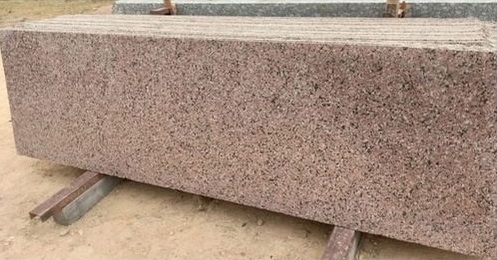 Rectangular Polished Rosy Pink Granite Slab, for Flooring, Kitchen Countertops, Feature : Durable