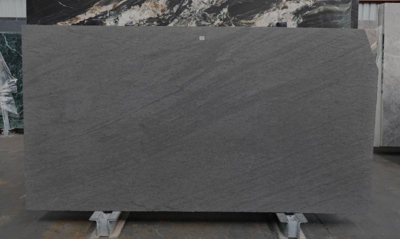 Black Rectangular Slab Unpolished Basalt Stone, for Flooring, Pattern : Plain