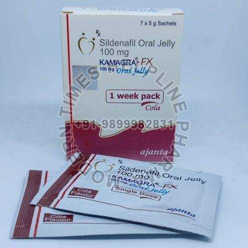 100 mg Kamagra Oral Jelly, Packaging Size: 7 Sachets Per Box at Rs