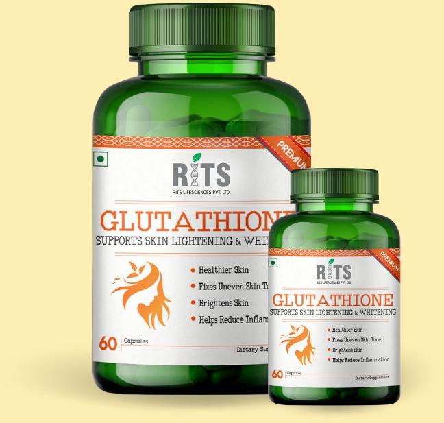 Glutathione Skin Whitening Capsules, Packaging Type : Plastic Bottles