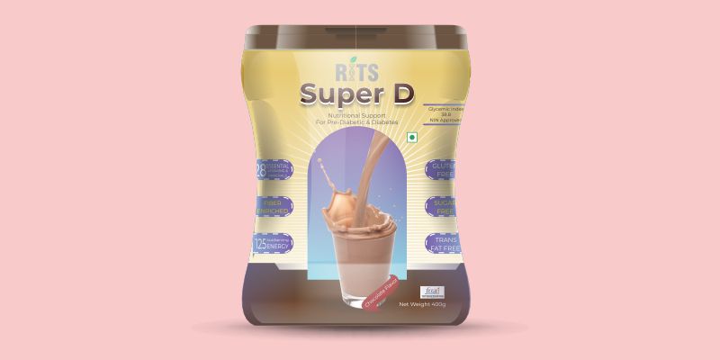 Super D Protein Chocolate Diabetes Powder, for Health Supplement, Packaging Size : 400gm