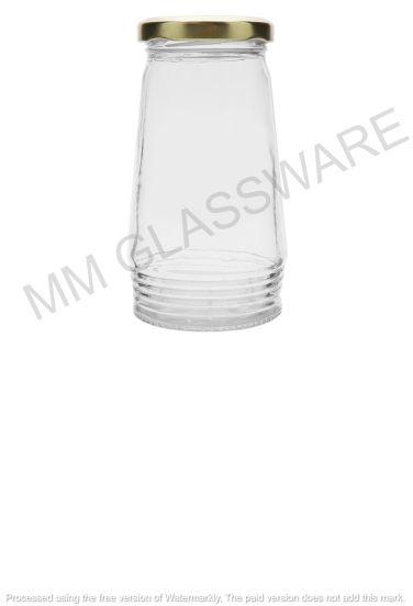 Transparent Round Metal Condiment Glass Jar, for Packing Food, Feature : Fine Finishing, Scratch Resistant