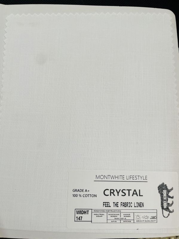 Plain Crystal Cotton Fabric, Technics : Machine Made