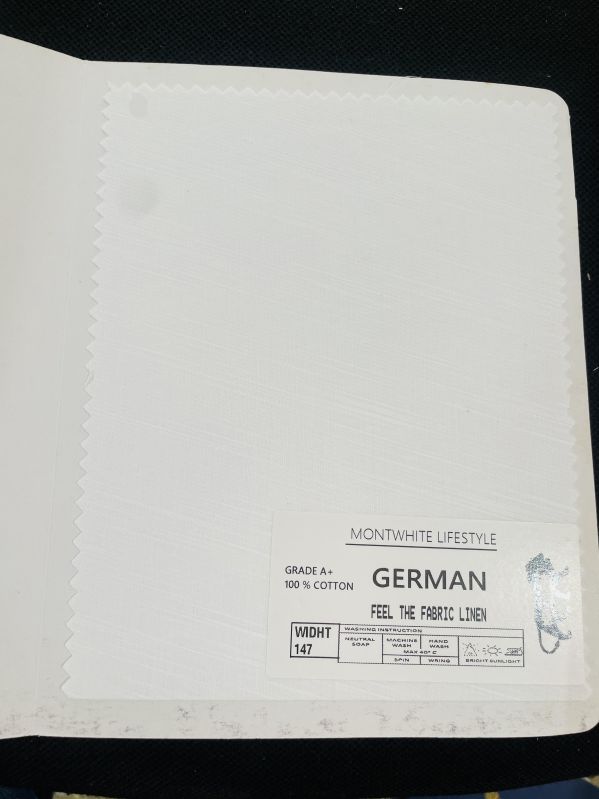 Plain Soft German Cotton Fabric, Technics : Machine Made