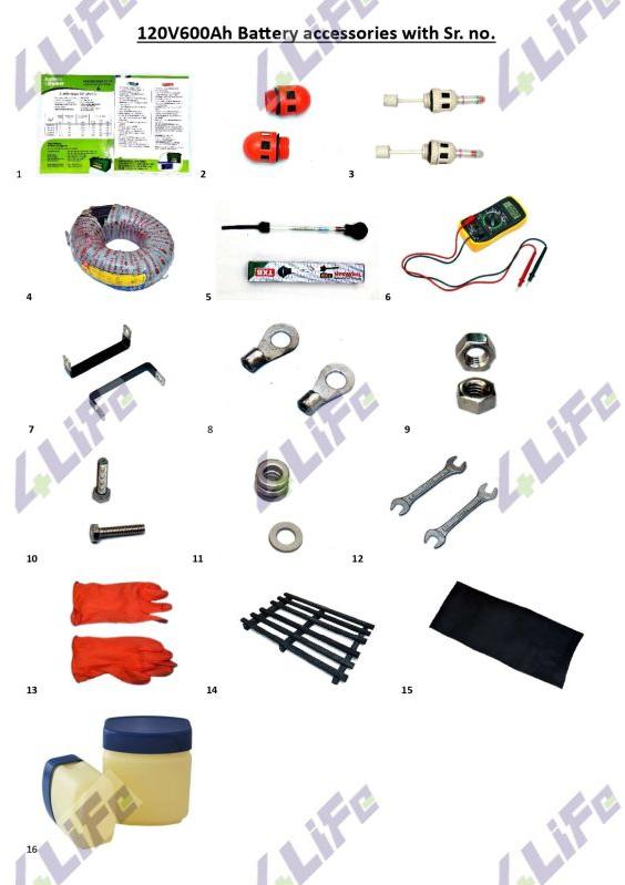 Acid 120V600Ah Battery Material Set, for Industrial, Size : Standard