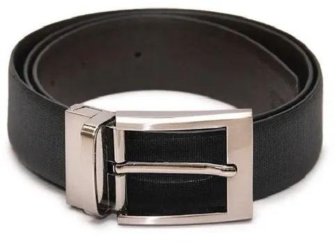 Plain Polished Leather Mens Reversible Belt, Buckle Material : Metal