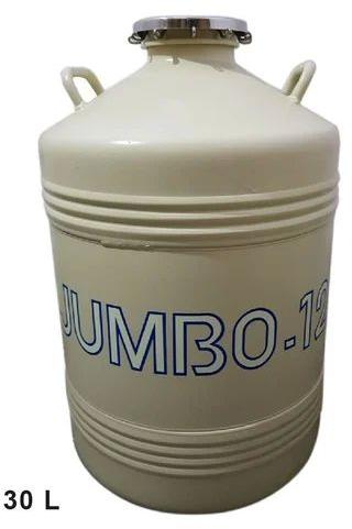 White 30 Ltr Liquid Nitrogen Empty Container, Capacity : 30L