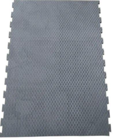 Black Rubber Cow Mat, for Fatigue Relief, Pattern : Checked