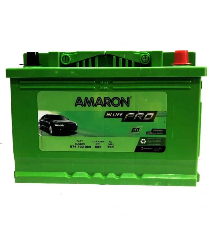 Amaron Pro DIN74 Car Battery, Feature : Stable Performance, Long Life, Fast Chargeable