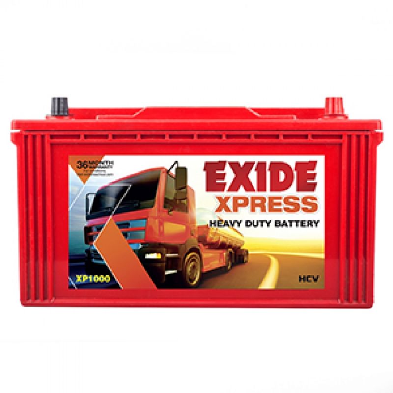 Exide Express XP1000 Heavy Duty Battery, for Truck, Color : Red