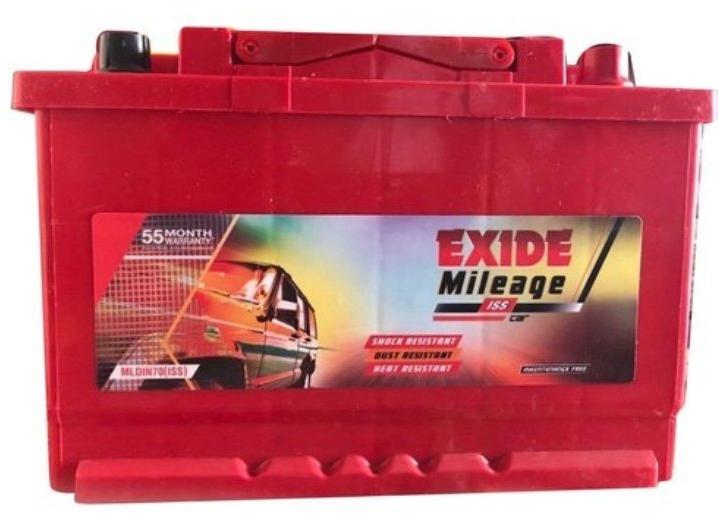 Exide Mileage DIN70 Car Battery, Feature : Stable Performance, Long Life