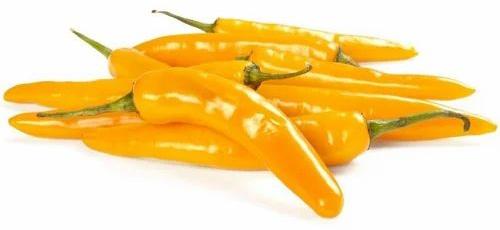 Organic Fresh Yellow Chilli, for Food, Feature : Rich In Color, Purity, Hot Taste