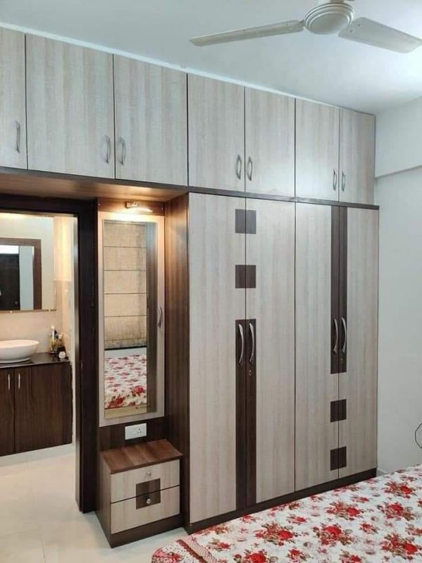 Brown Laminate Plywood Bedroom Furniture Set Waddrop, For Hotel, Home, Banquets, Size : Multisize