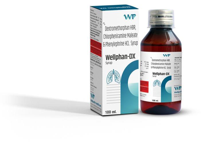 Wellphan-DX Liquid Wellphan DX Syrup, for Hospital, Clinical Personal, Packaging Type : Plastic Bottle