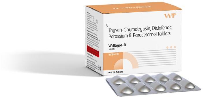 Welltryps-D Welltryps D Tablet, for Hospital, Clinical Personal, Packaging Type : Alu Alu