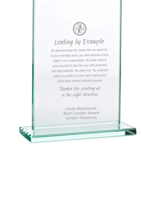 Star Marketing Engraved Glass Trophy, Pattern : Plain At Rs 670   Piece