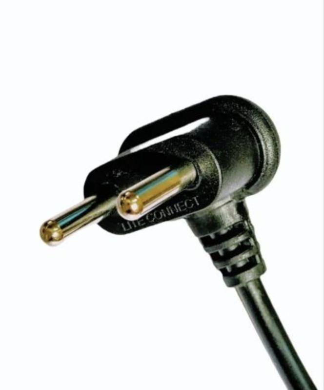 Two Pin Power Cord- angled, for Commercial, Size : Multiple