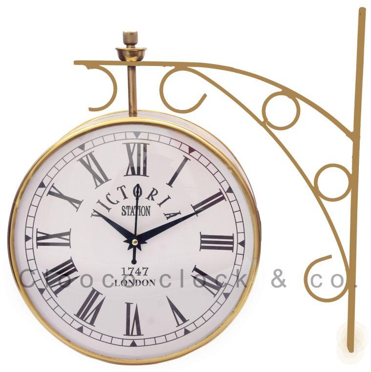 Victoria station clock brass finish