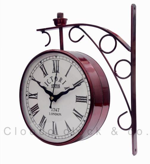 Victoria vintage station clock copper finish, for Decoration