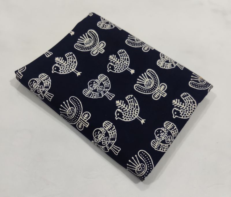 Black & White Block Printed Fabric