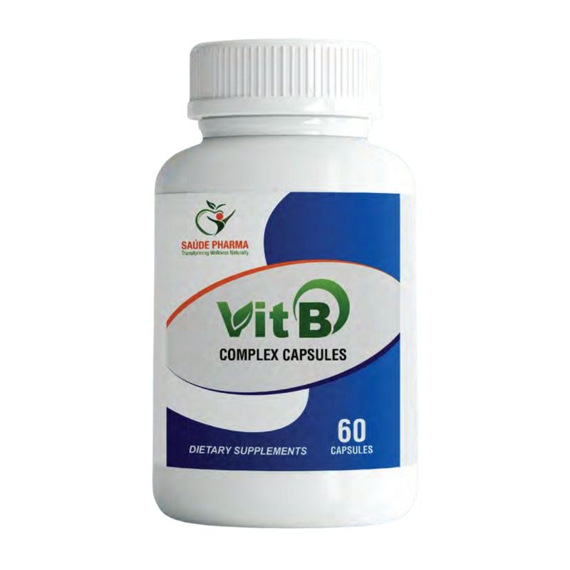 Saude Pharma Capsule Vitamin B-complex, For Supplement Use, Eat, Packaging Type : Plastic Bottle
