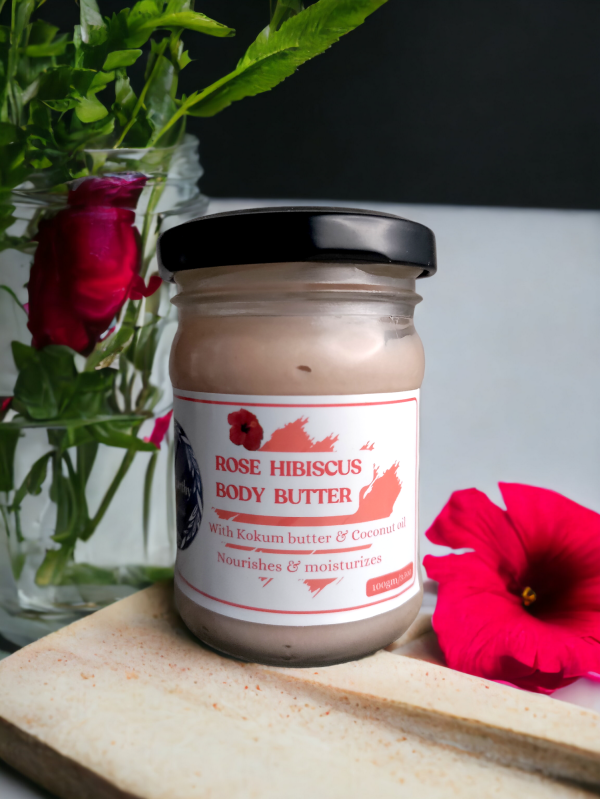G;ow Earthy Buttery Rose Hibiscus Body Butter, For Hydration, Packaging