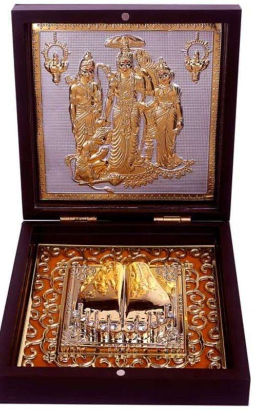 999 Silver Gods Ram Darbar ji Charan Paduka Momento with Natural Fragrance.