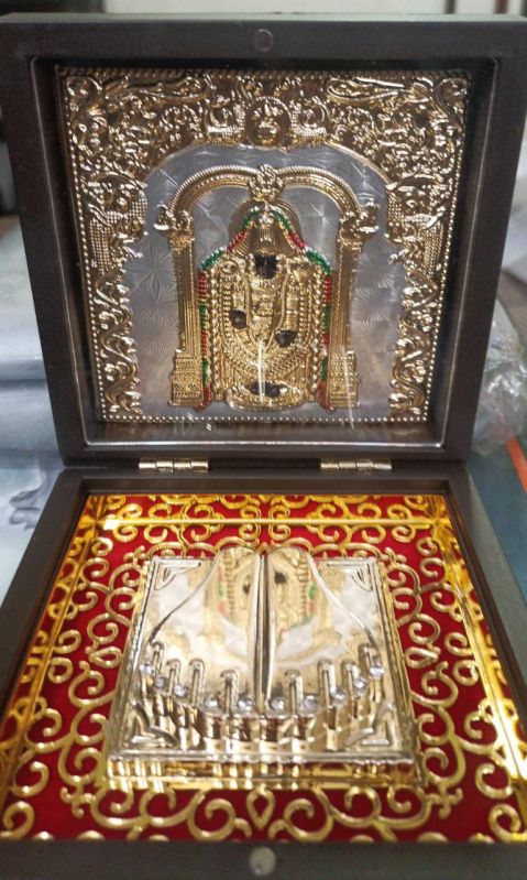 999 Silver Gods Tirupati Bala ji Charan Paduka Momento with Natural Fragrance.