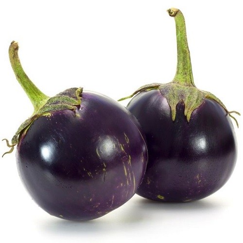 Dark Purple Round Brinjal, for Human Consumption, Cooking, Packaging ...