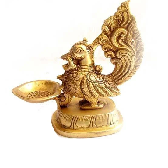 Brass Peacock Statue at Rs 950 / Piece in Aligarh K. K. International