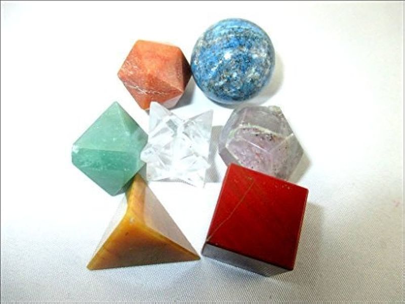 Agate Crystal Platonic Set