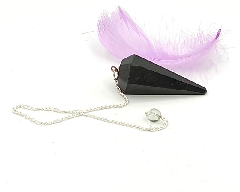 Black Tourmaline Gemstone Pendulum