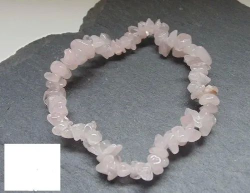 Marka Jewelry Rose Quartz Chips Bracelet for Healing, Serenity, Peace