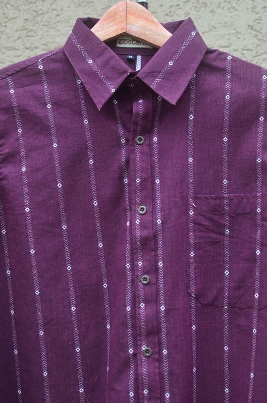 Mens purple Striped Shirts