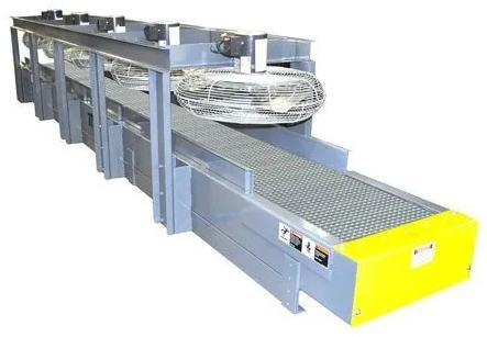 PU Steel Electrical Automatic Cooling Conveyor, for Packaging, Food Industries, Capacity : 50-100 kg per Feet