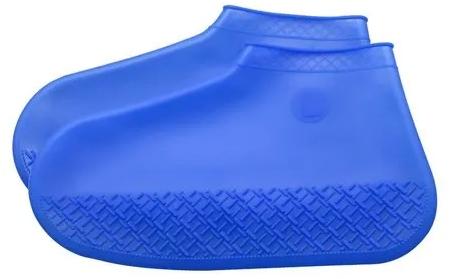 Blue Disposable Silicone Shoes Covers, Size : 18.7 x 8.4 x 4 cm