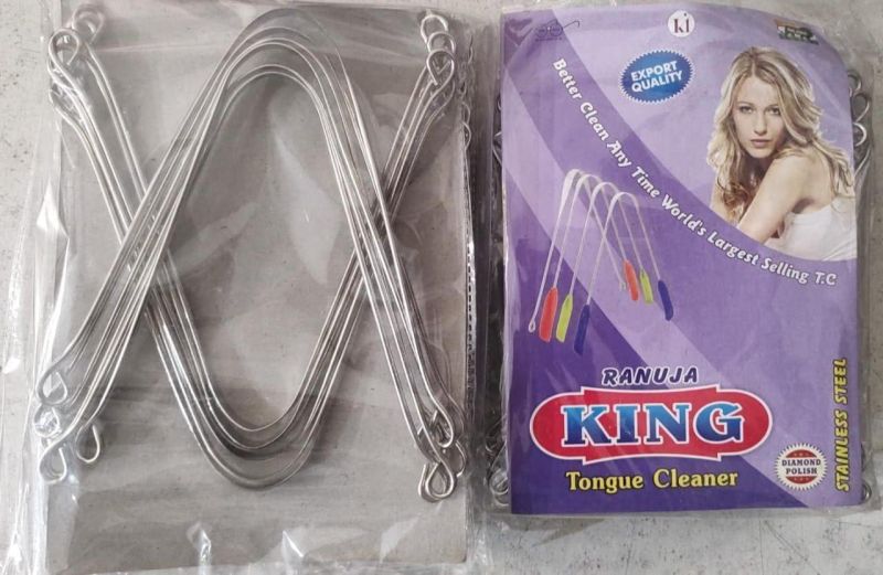 Ranuja King Stainless Steel Tongue Cleaner, Packaging Type : Plastic Pack