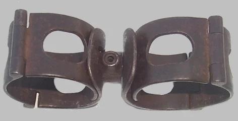 Polished Iron Antique Handcuffs